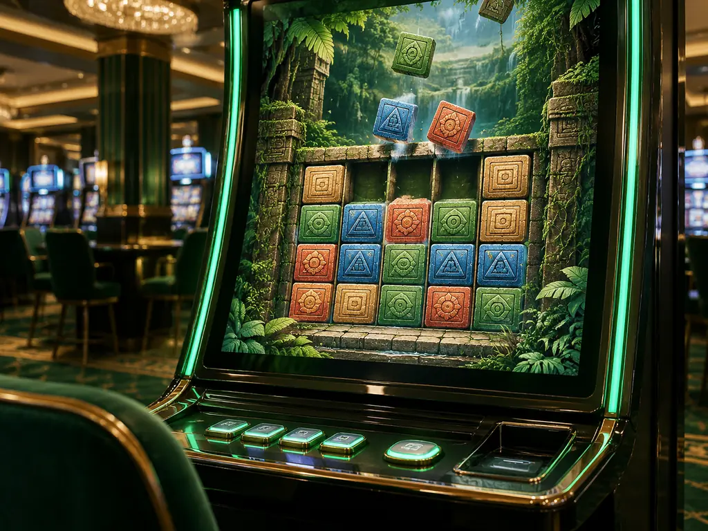 Mesin slot dengan motif balok batu dan petualangan di kasino